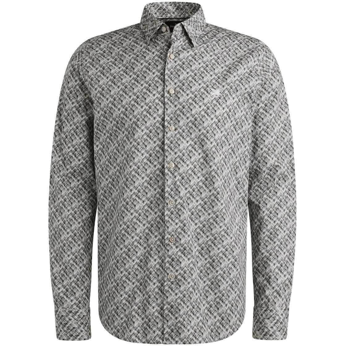 Overhemd met allover print - grijs