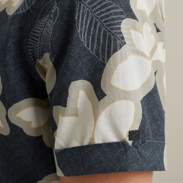 Overhemd met allover print - blauw
