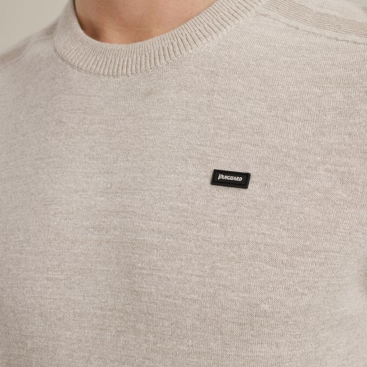 T-Shirt gebreid - beige