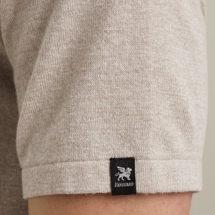T-Shirt gebreid - beige