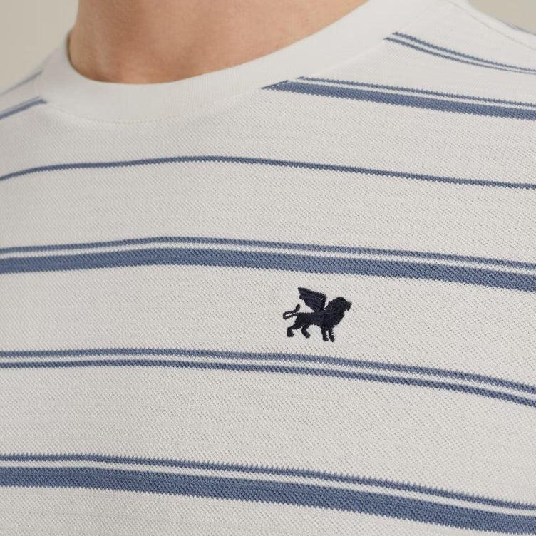 T-Shirt gestreept - wit