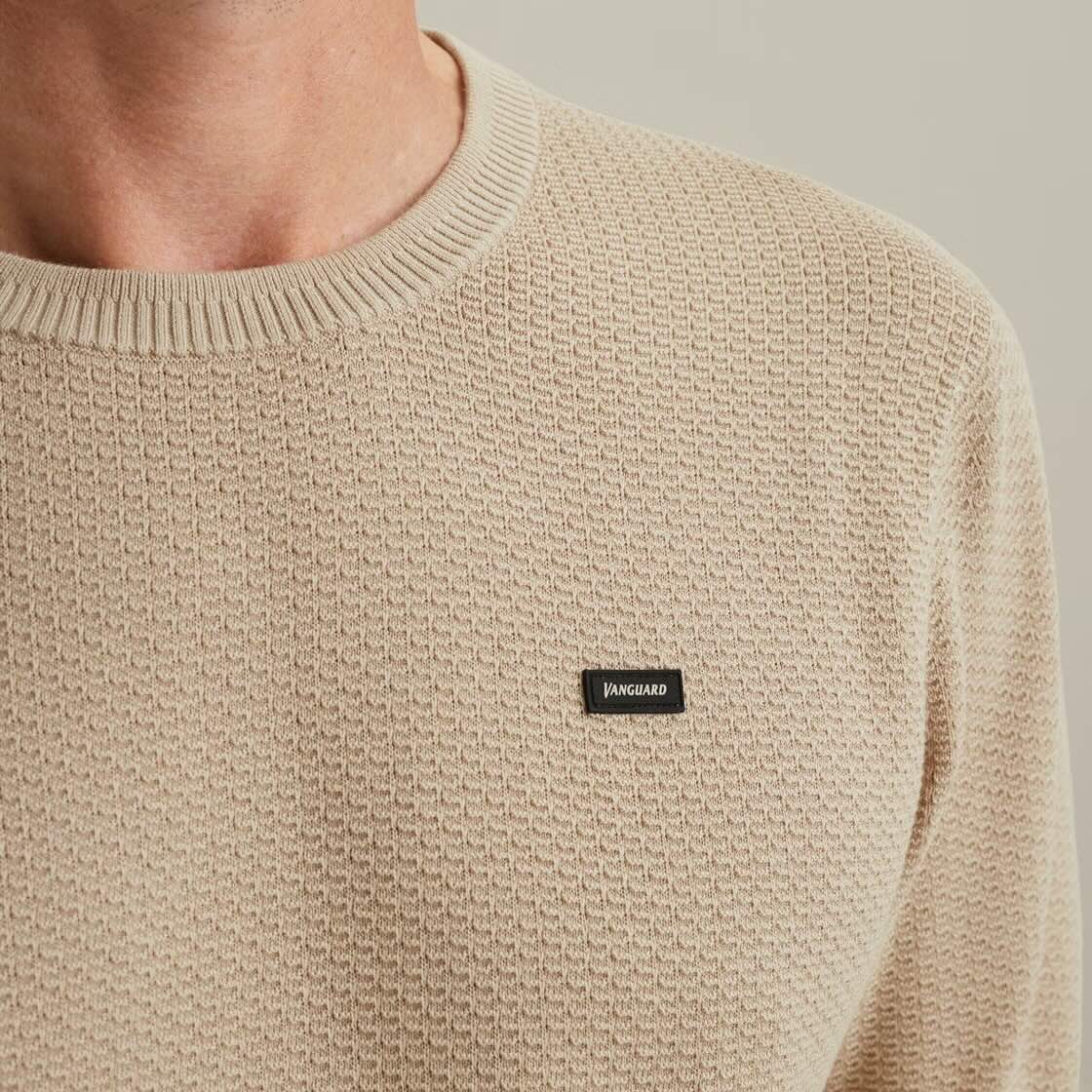 T-Shirt met structuur - beige