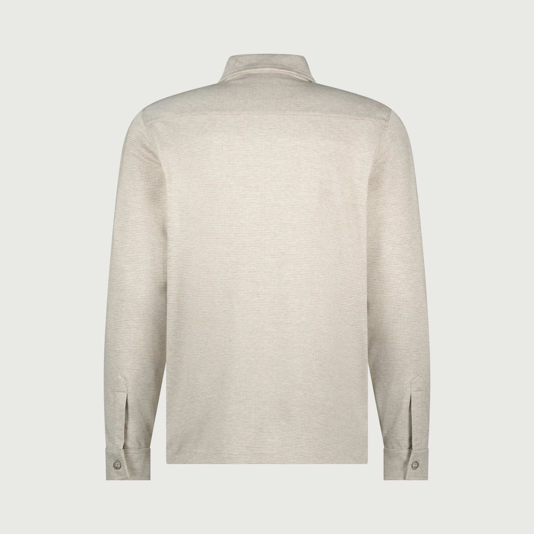 Overshirt jersey met ritssluiting - beige