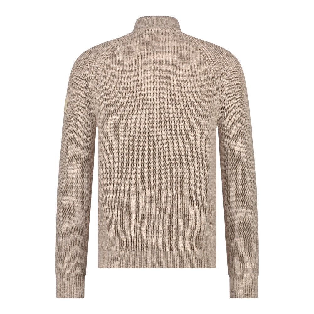 Vest met zakken en rits - beige-