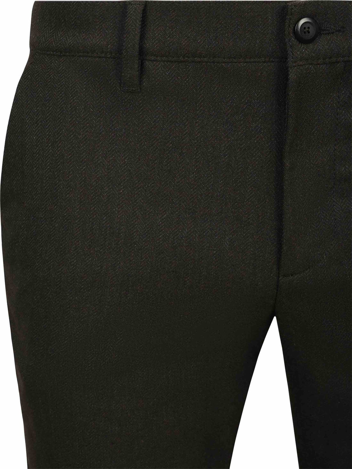 Chino Lou stretch visgraat - bruin
