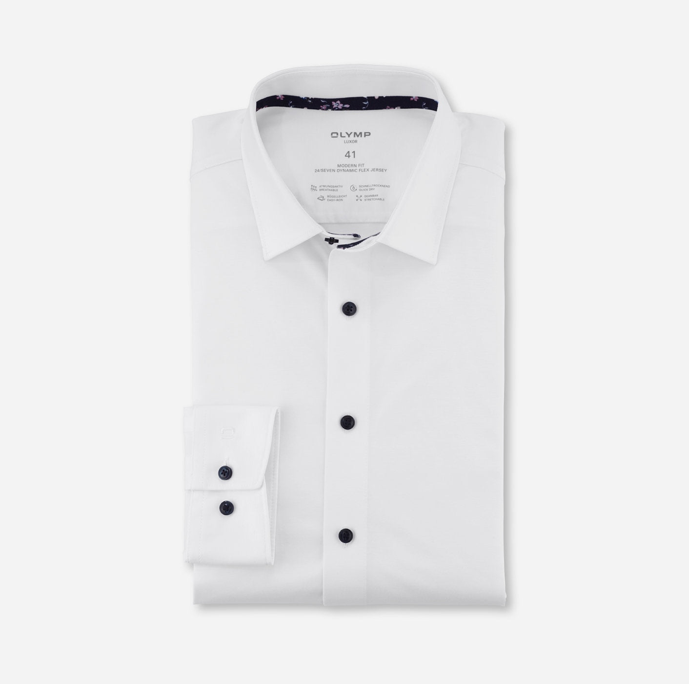 Overhemd Modern Fit Luxor 24/7 - wit