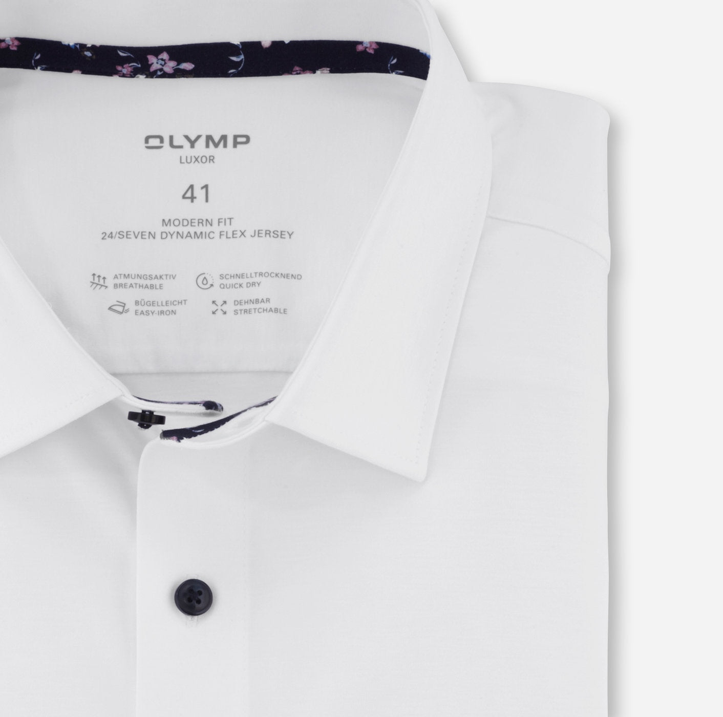 Overhemd Modern Fit Luxor 24/7 - wit