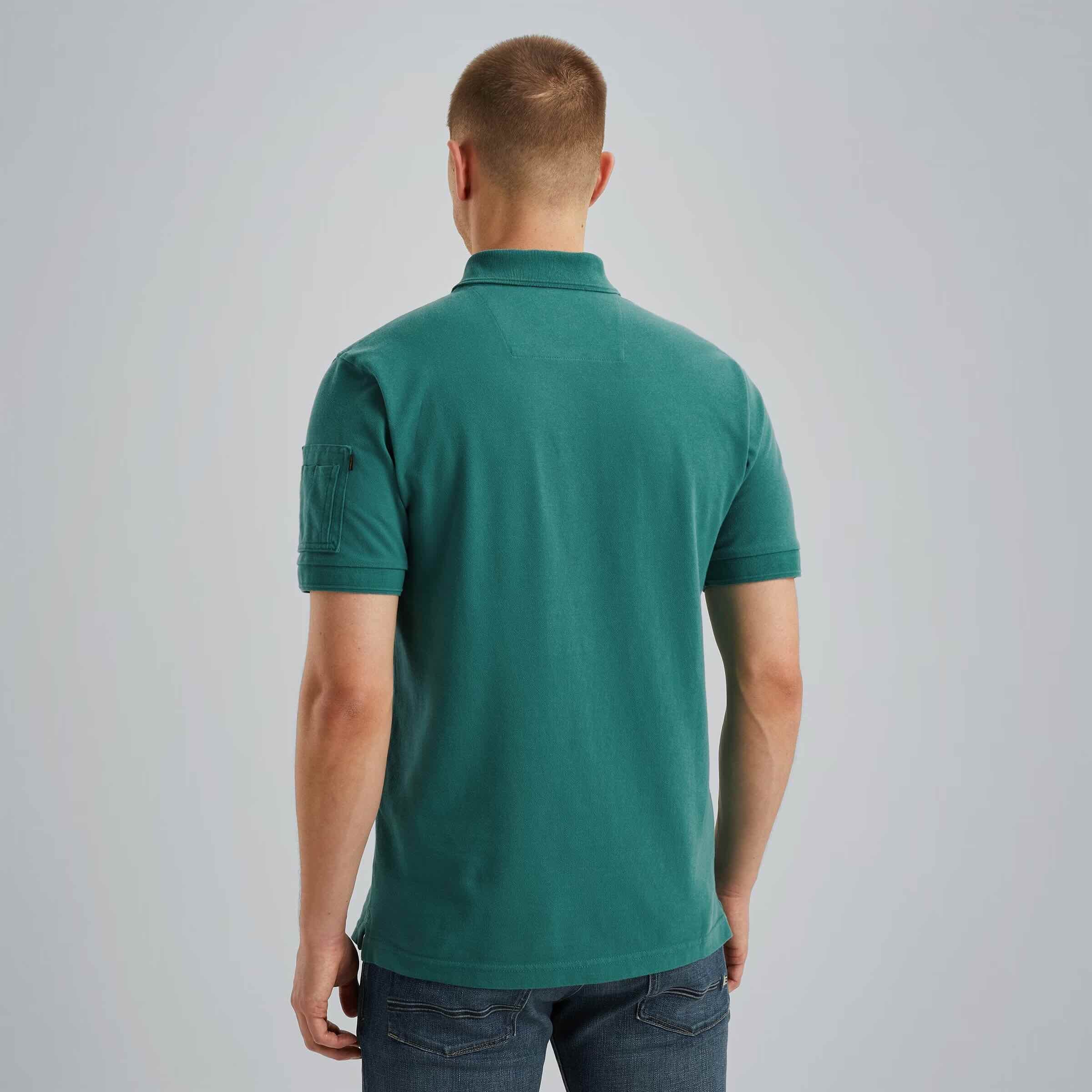 Polo met flight pocket - groen