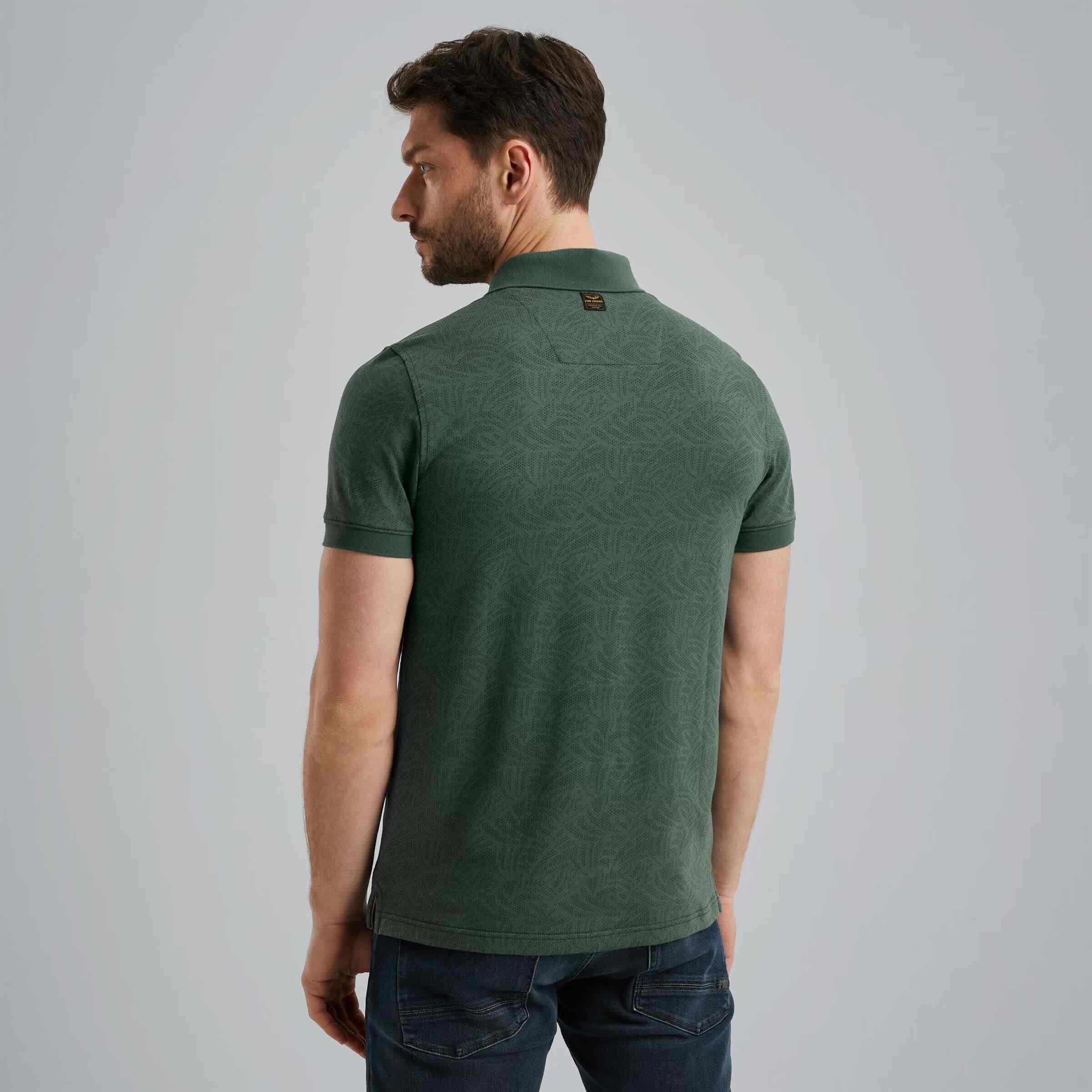 Polo jacquardpatroon - groen