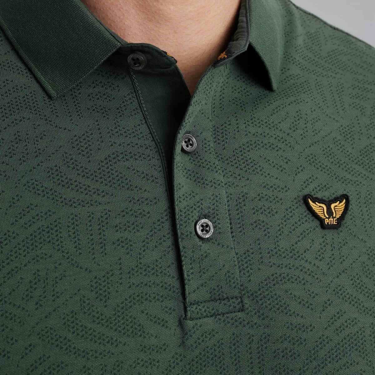 Polo jacquardpatroon - groen
