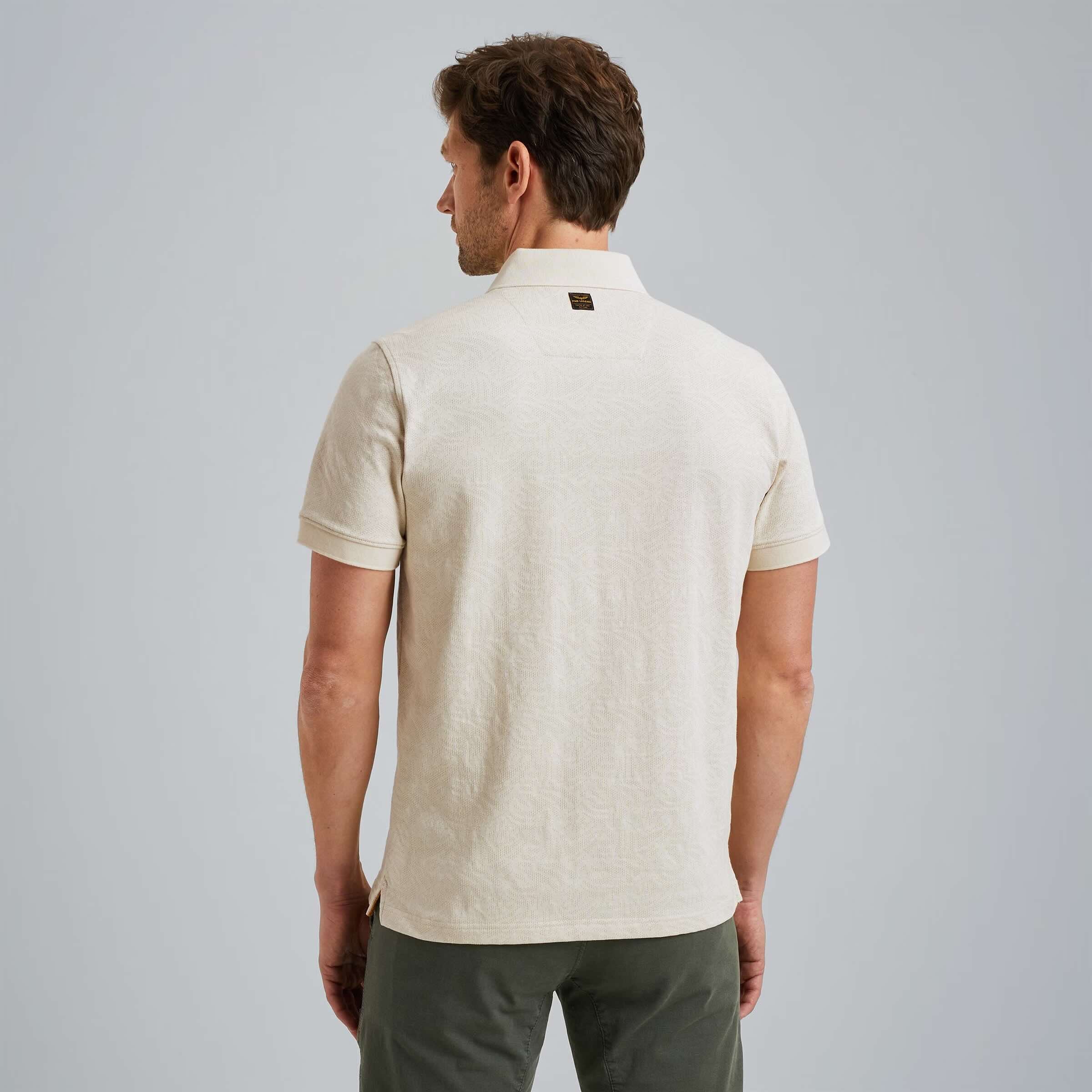 Polo jacquardpatroon - beige
