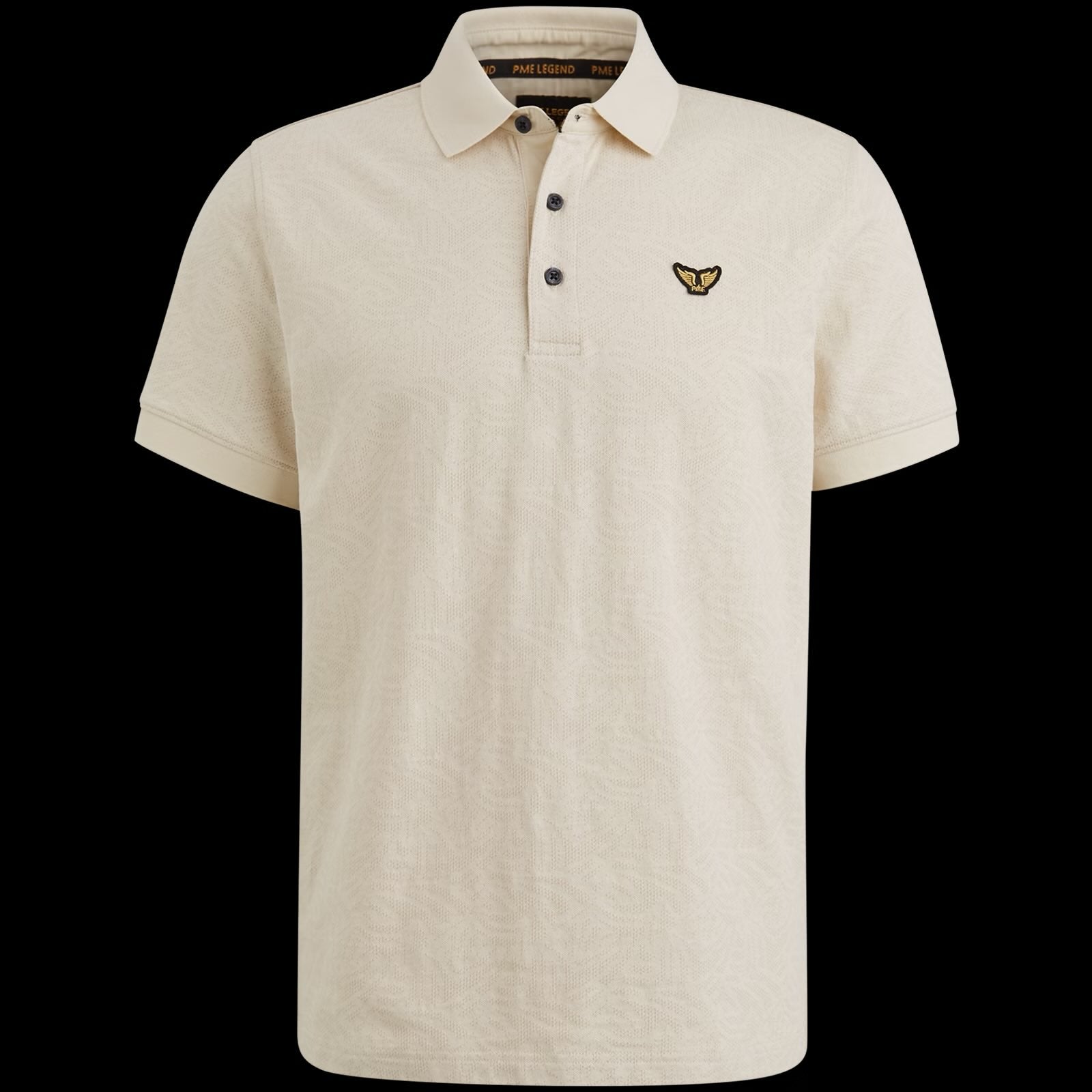 Polo jacquardpatroon - beige