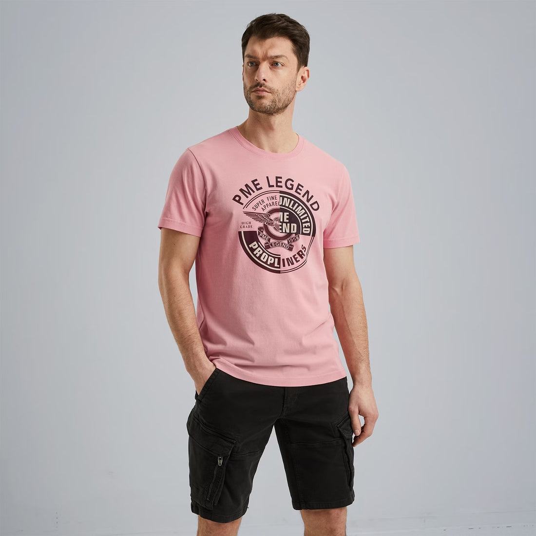 T-Shirt met artwork - roze