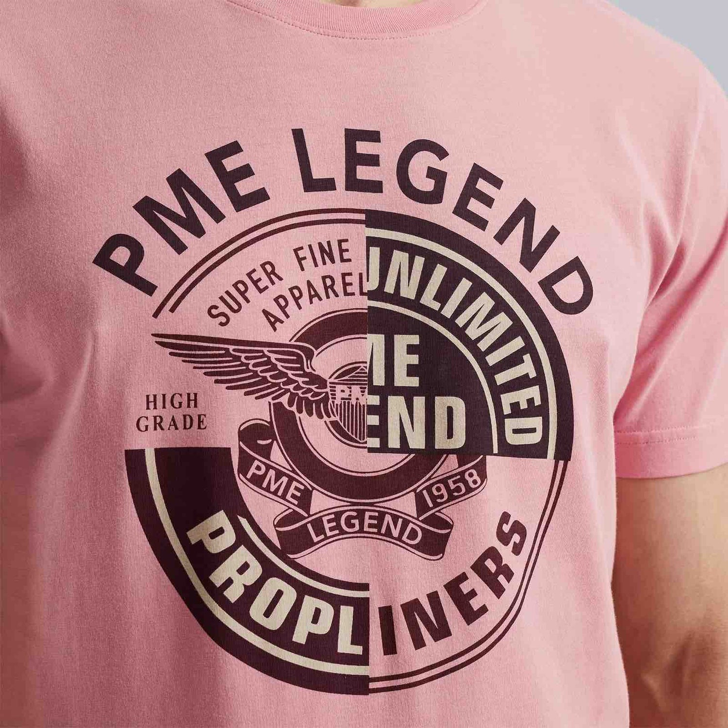 T-Shirt met artwork - roze