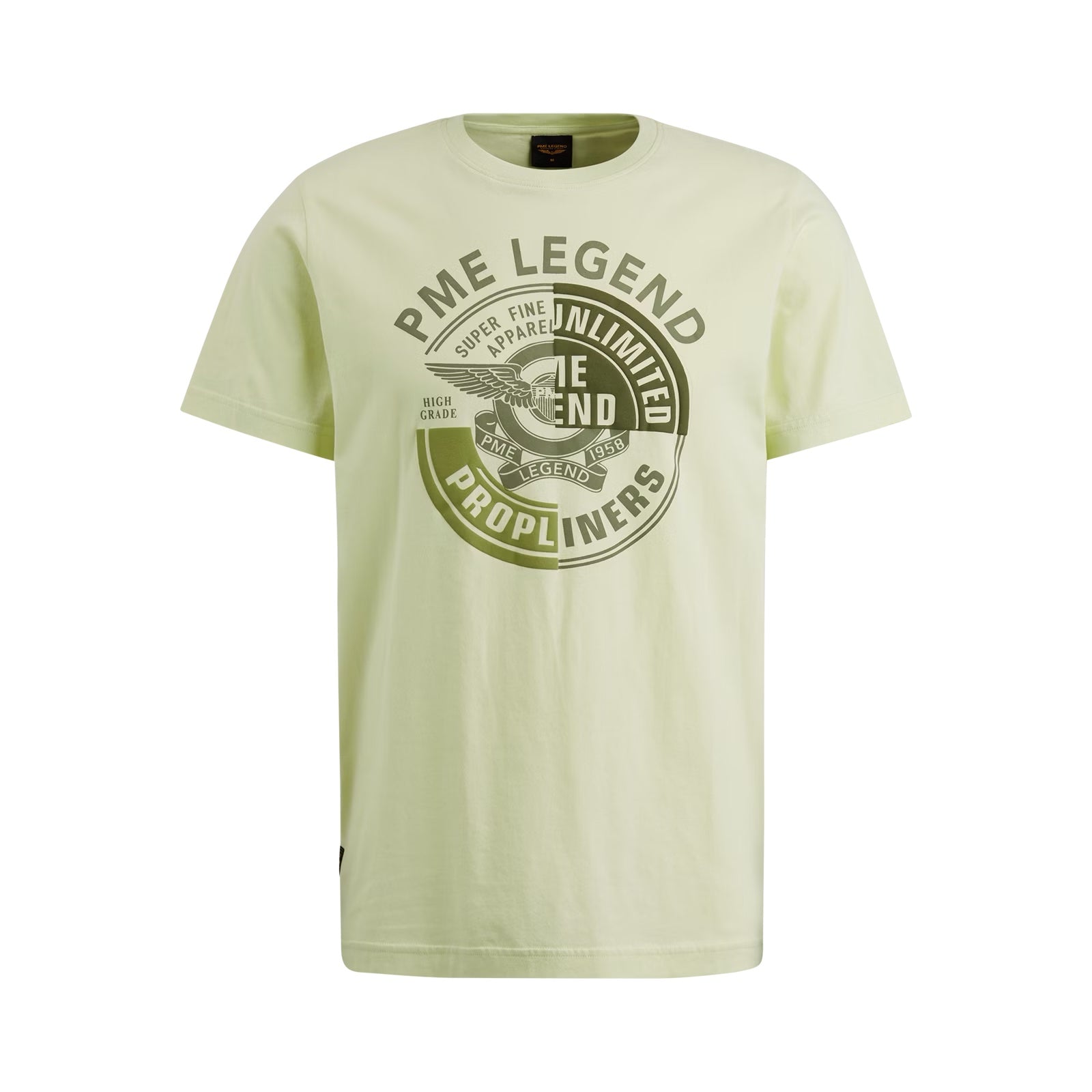 T-Shirt met artwork - limegroen