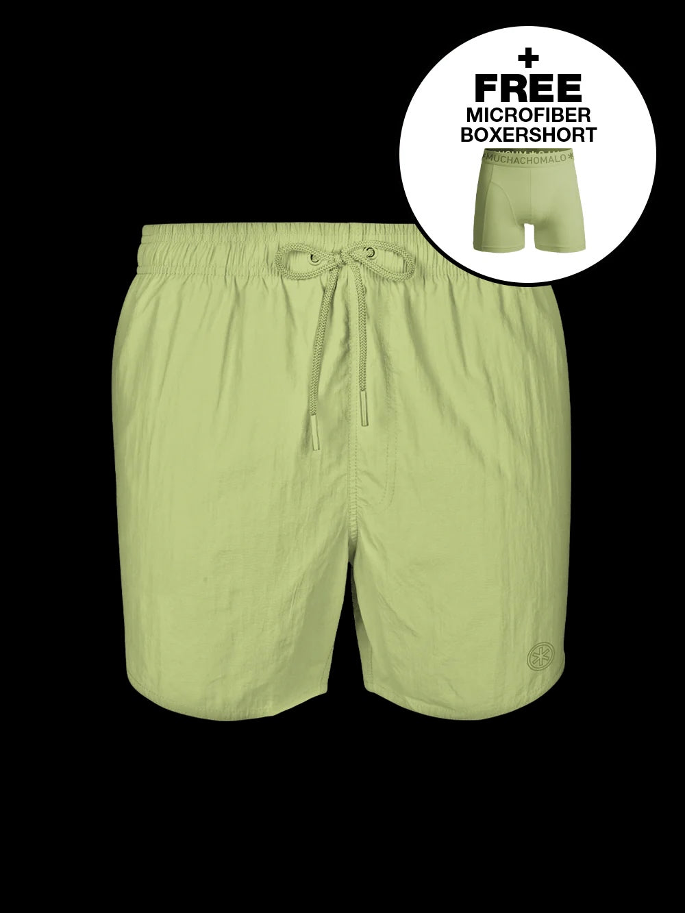 Zwembroek met gratis boxershort - groen