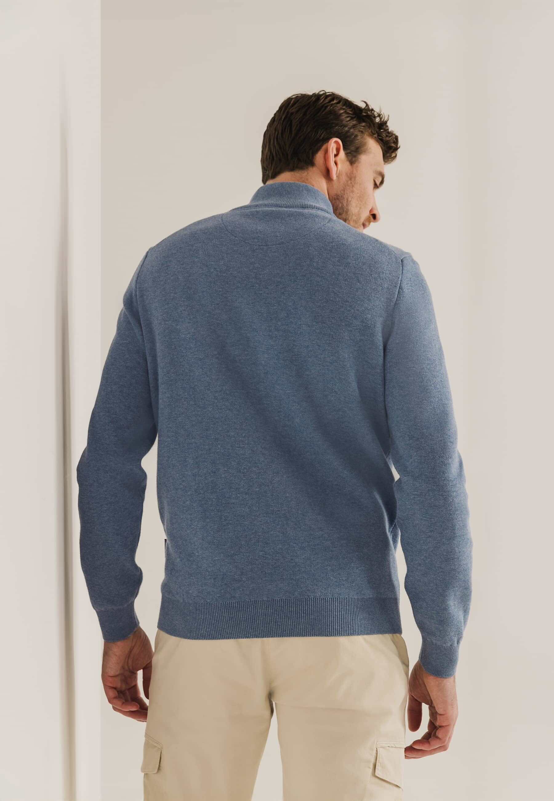 Vest dubbelzijdig gebreid - blauw