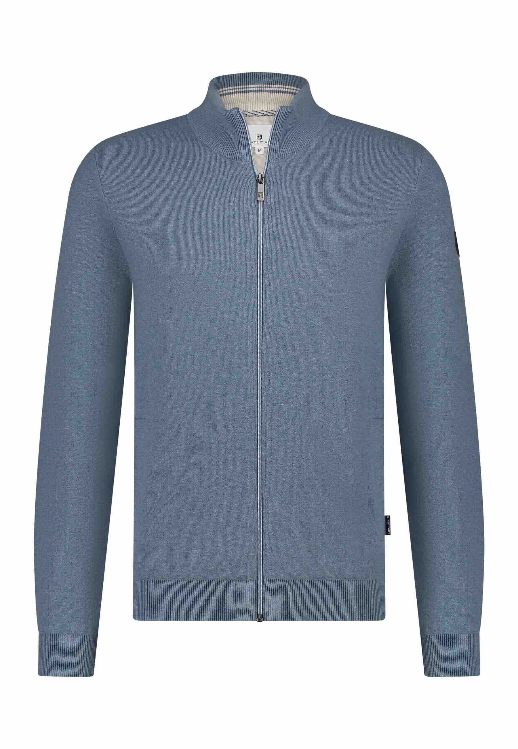 Vest dubbelzijdig gebreid - blauw