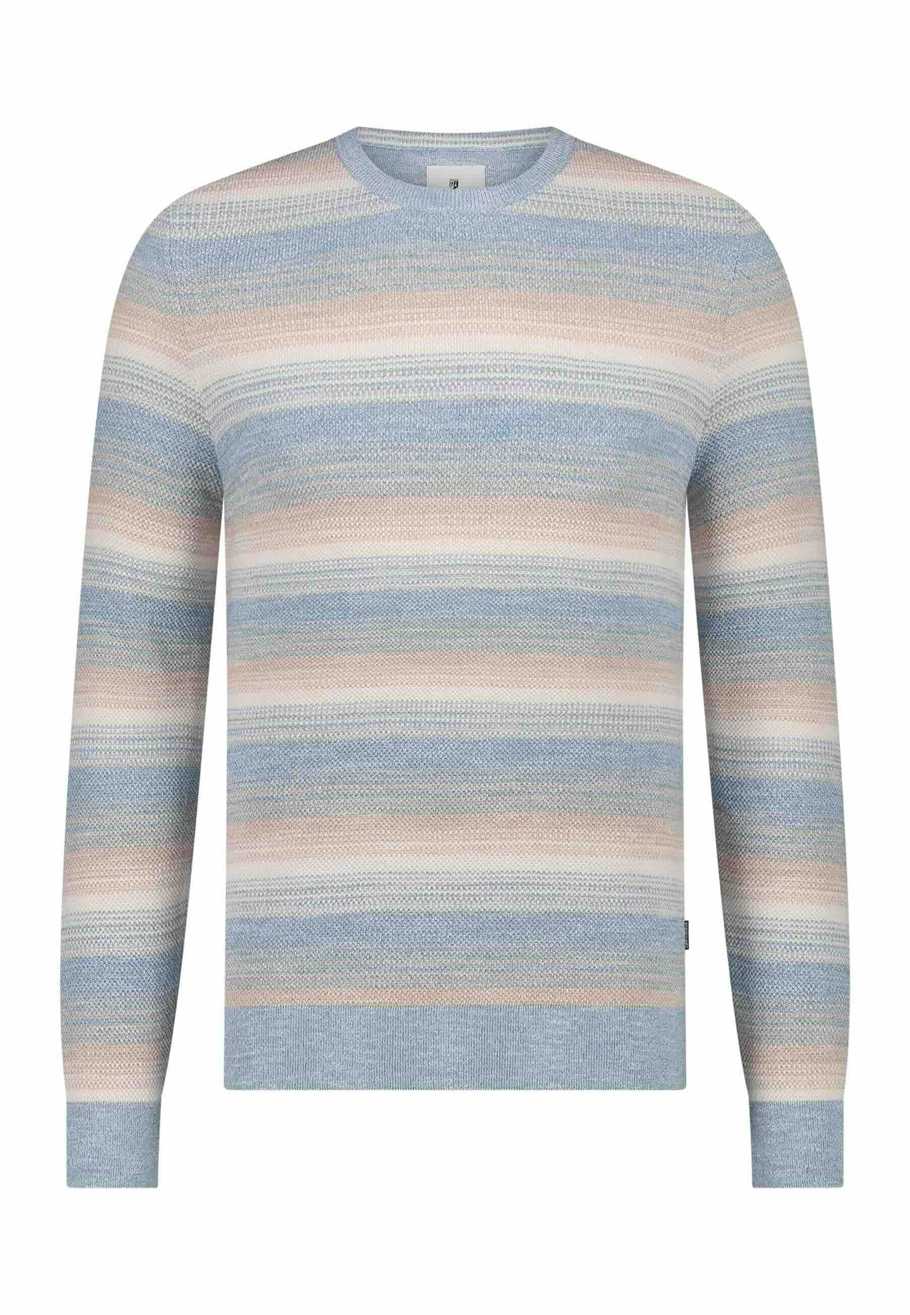 Trui ronde hals - blauw beige