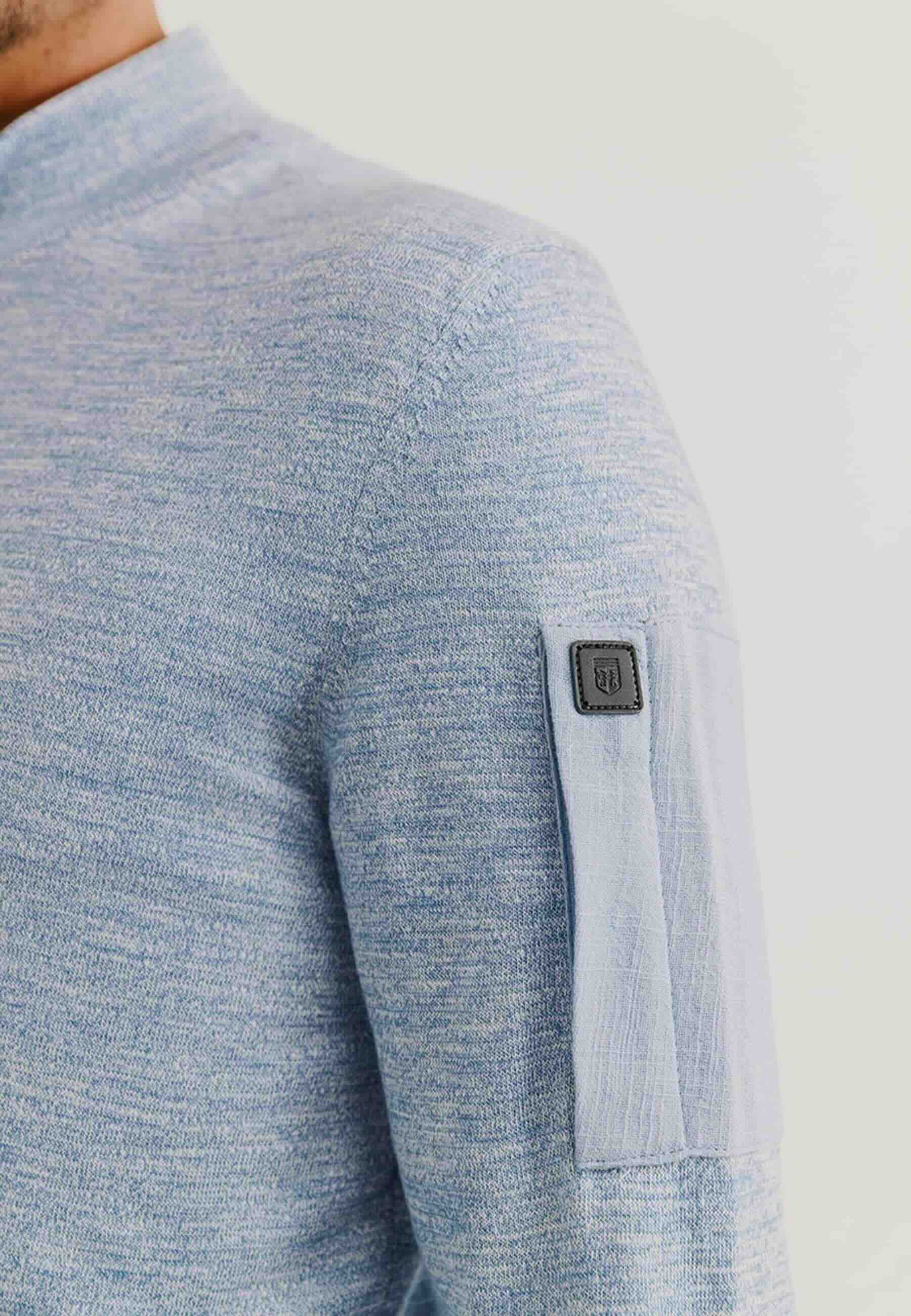 Vest met zakje op mouw - blauw