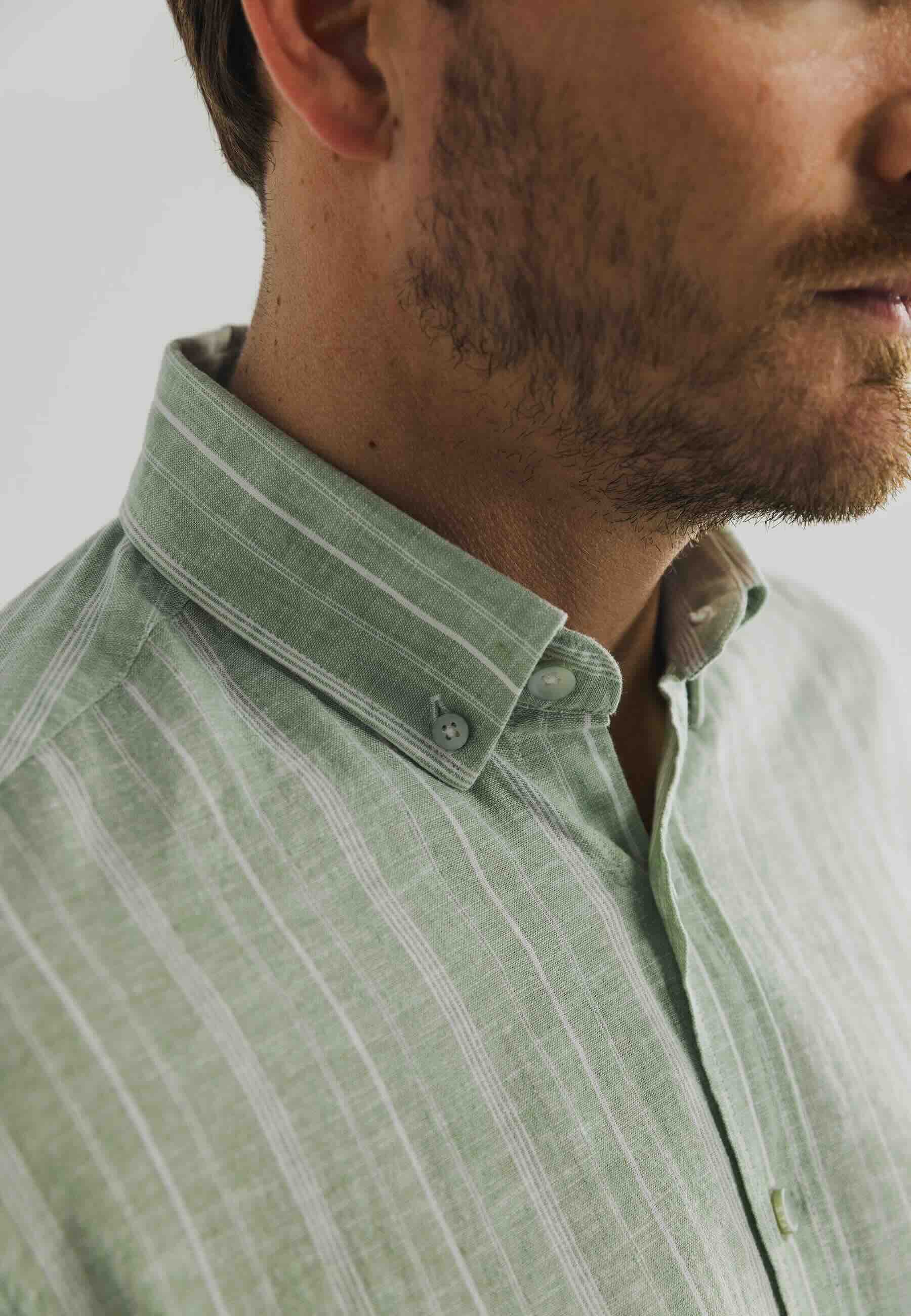 Overhemd streep - groen