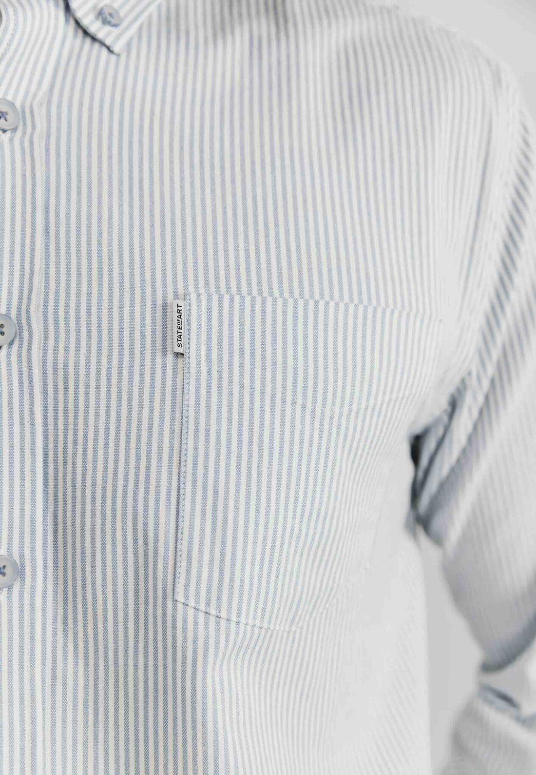 Overhemd gestreept - blauw wit