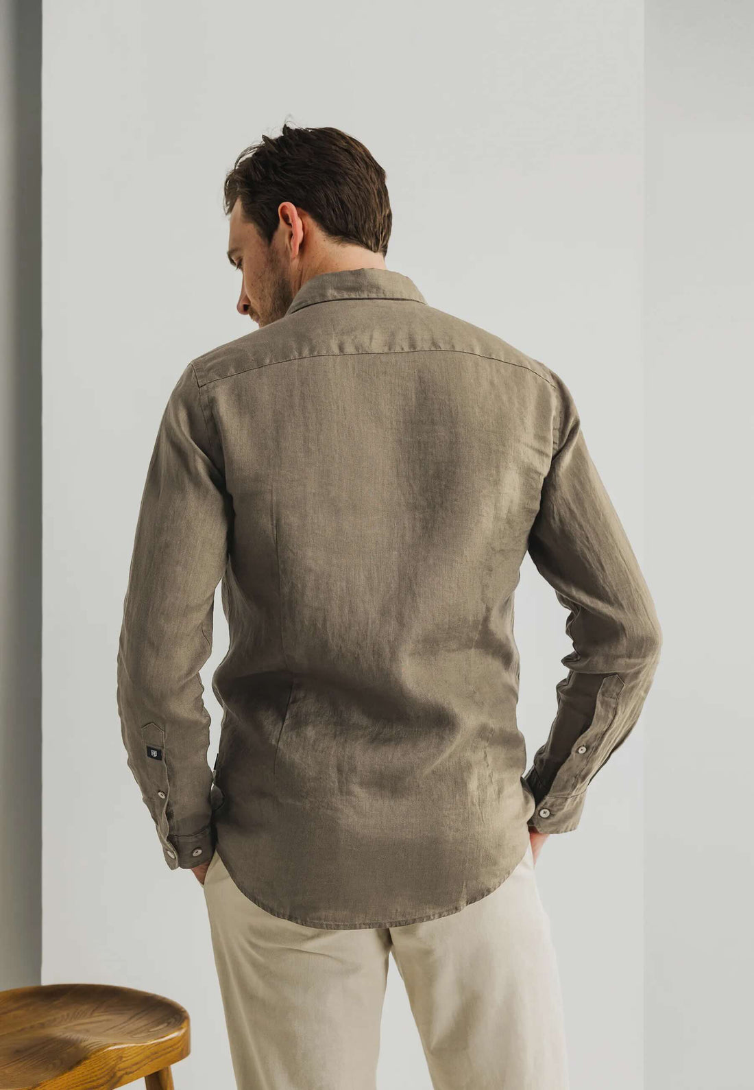 Overhemd van hoogwaardig linnen - bruin