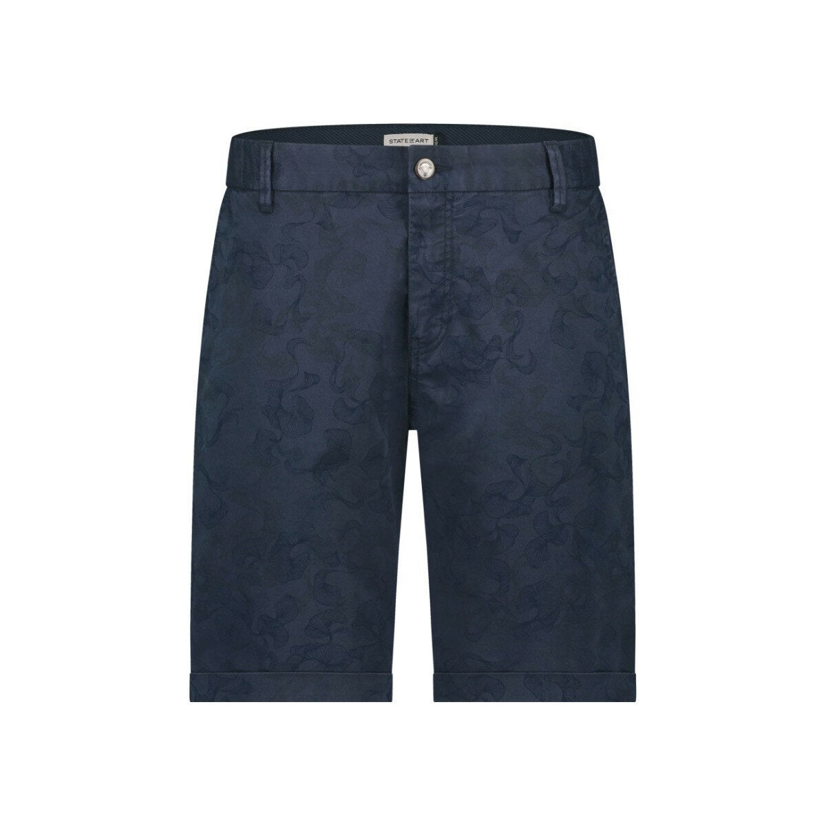 Short chino print - blauw