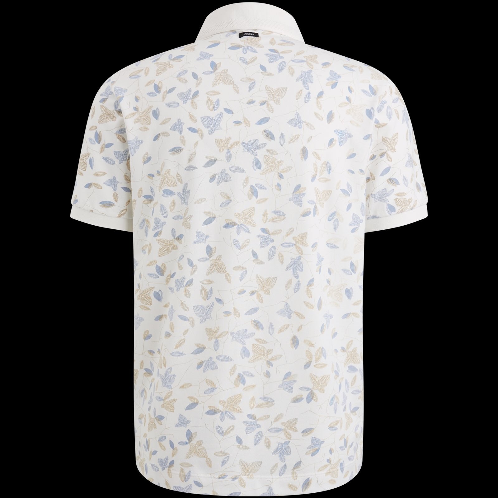 Polo korte mouw allover print - wit