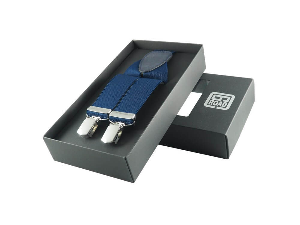 Bretels basic uni katoen stretch marine