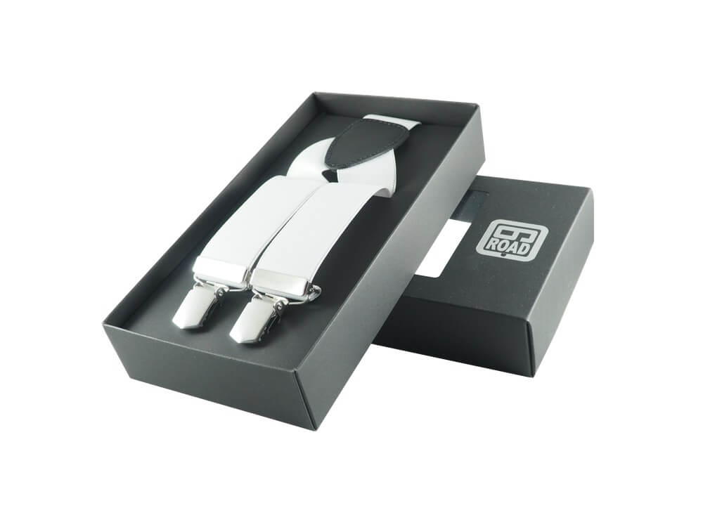 Bretels basic uni katoen stretch wit