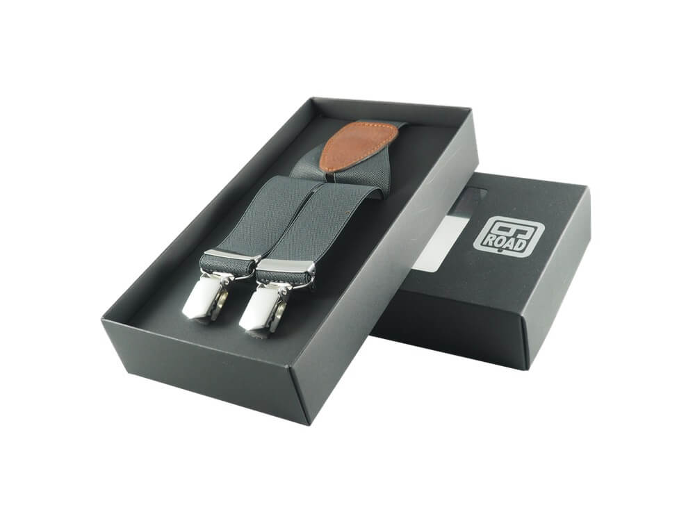 Bretels basic uni katoen stretch grijs