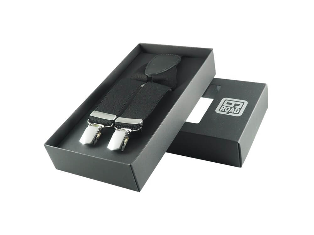 Bretels basic uni katoen stretch zwart