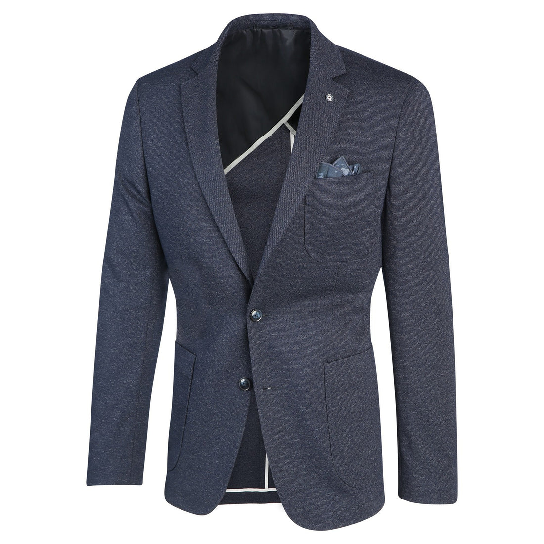 Colbert jersey middenblauw