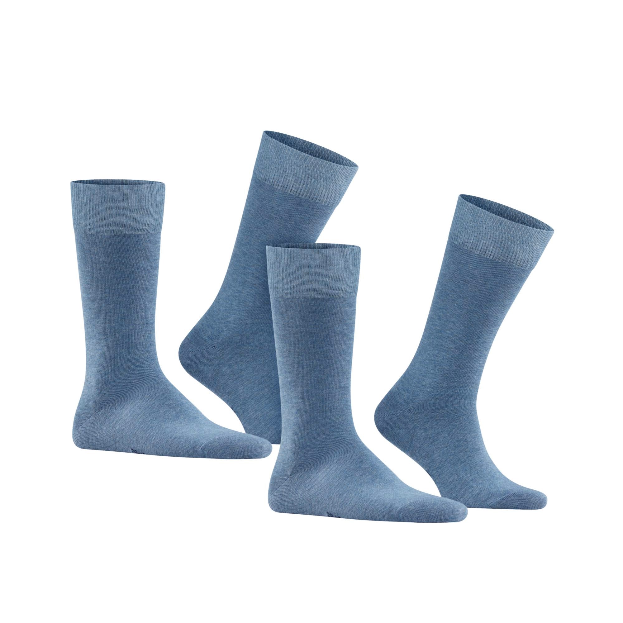 Sokken happy 2-pack light denim