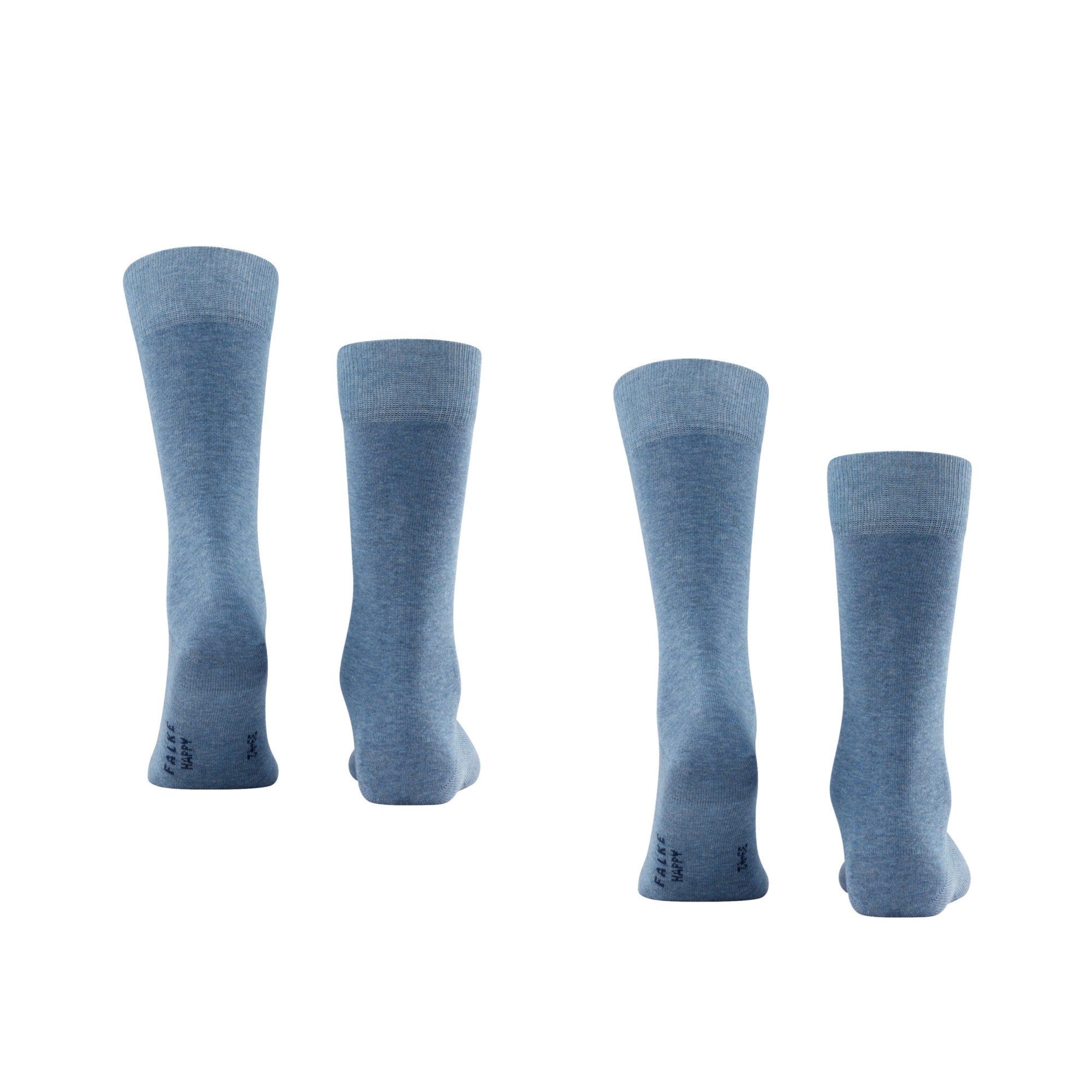 Sokken happy 2-pack light denim