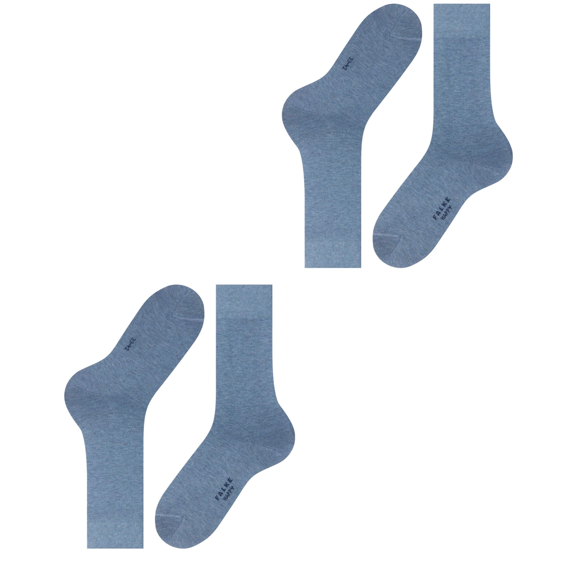 Sokken happy 2-pack light denim