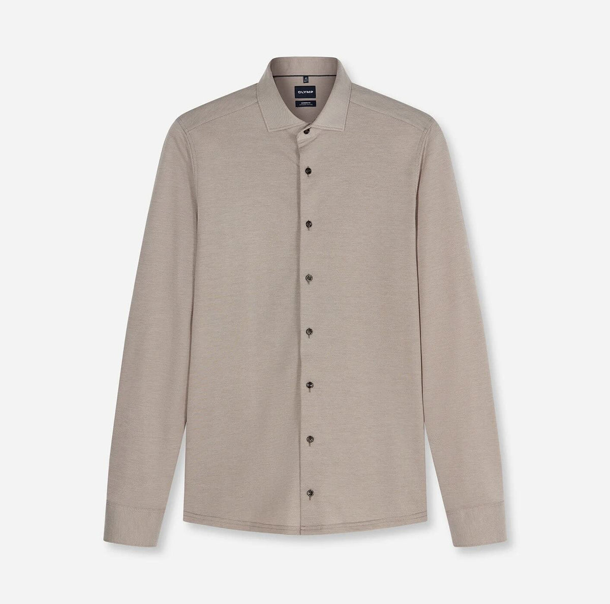 Overhemd Modern Fit Japanese Knitted -beige