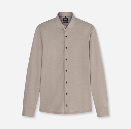 Overhemd Modern Fit Japanese Knitted -beige