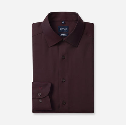 Overhemd Modern Fit Luxor strijkvrij - bordeauxrood