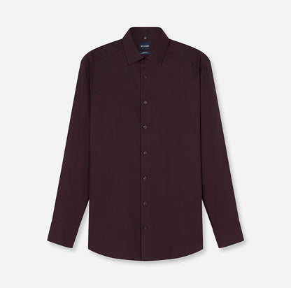 Overhemd Modern Fit Luxor strijkvrij - bordeauxrood