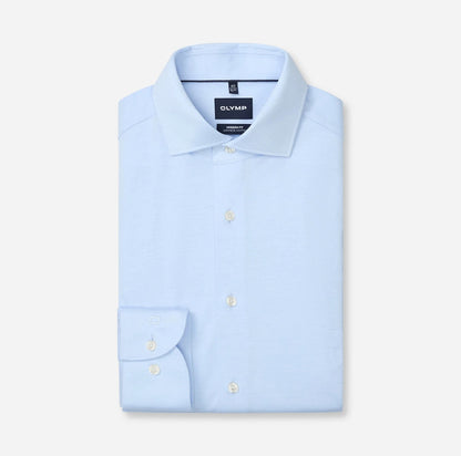 Overhemd Modern Fit Japanese Knitted - lichtblauw