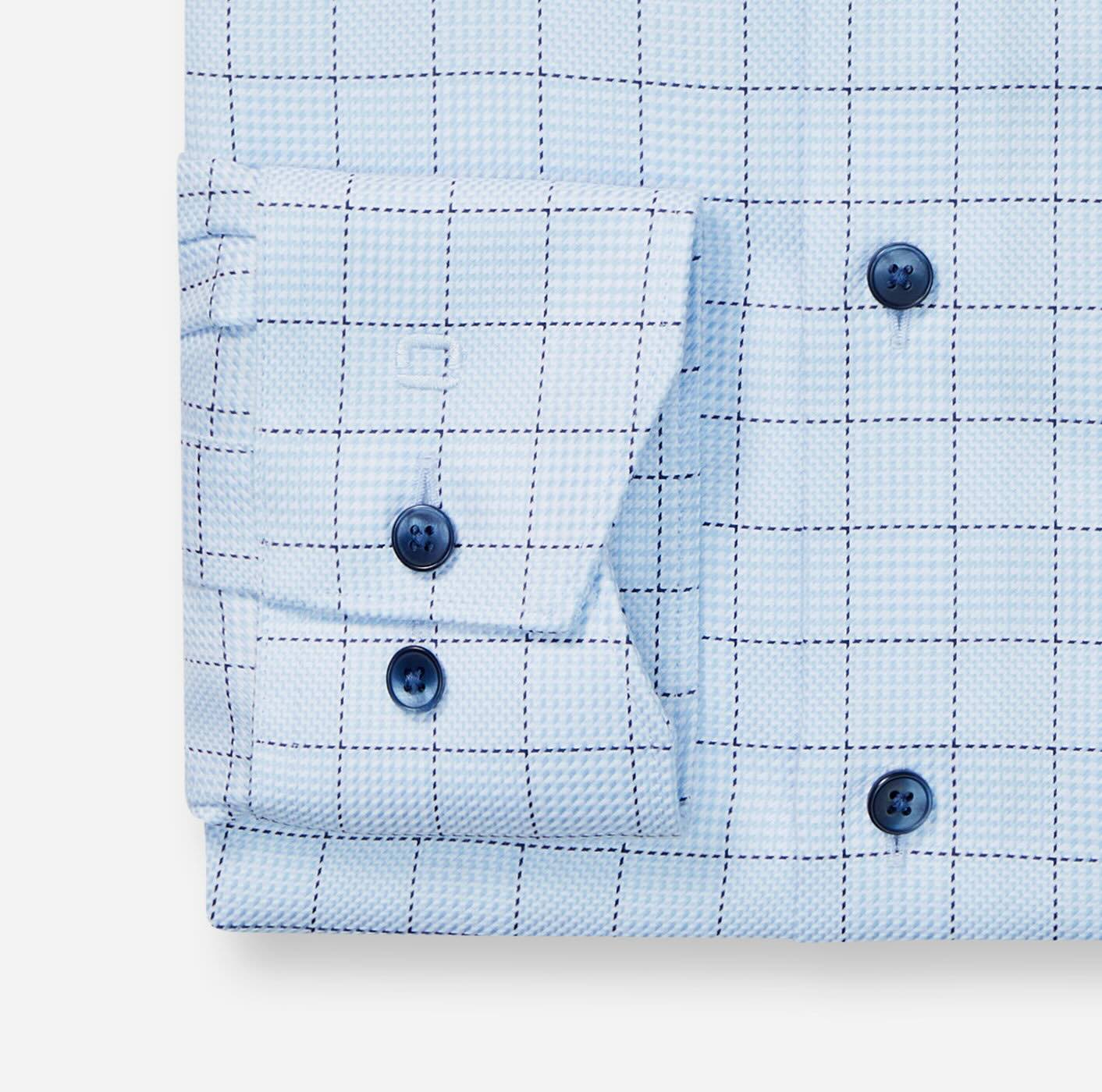 Overhemd Modern Fit Luxor strijkvrij - blauw