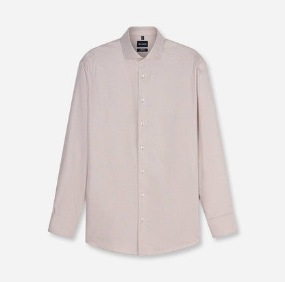 Overhemd Modern Fit Luxor strijkvrij - beige