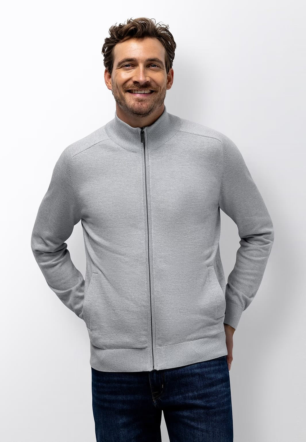 Vest fijn gebreid - blauw