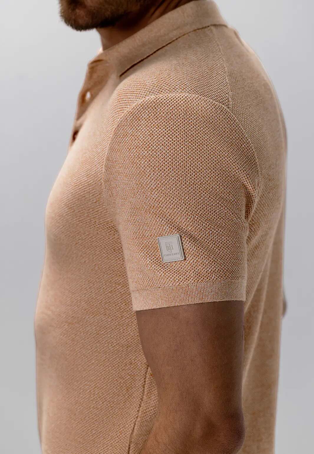 Polo honingraatstructuur - oranje