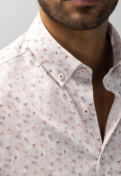 Overhemd met borstzak - oud roze / beige