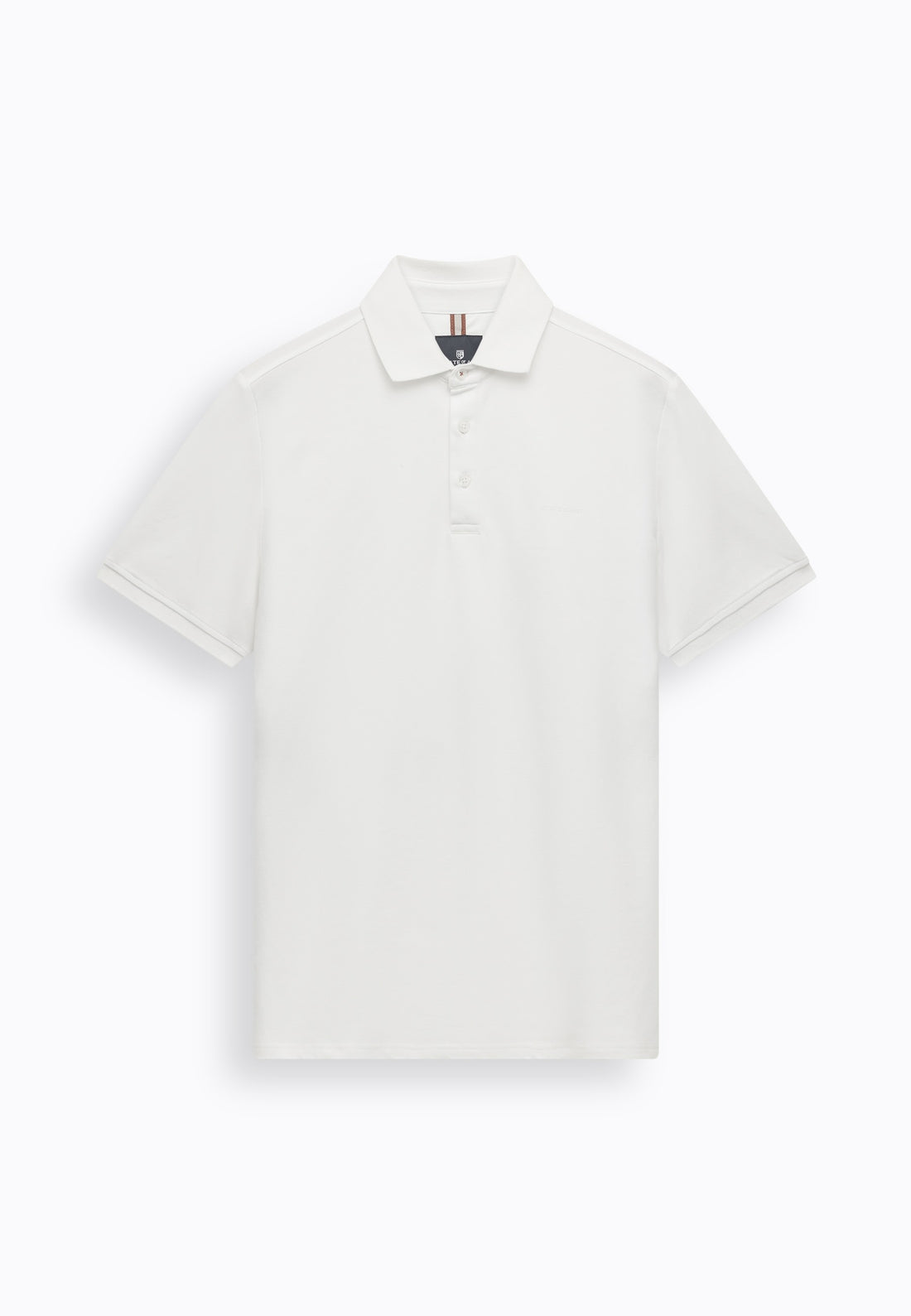 Polo piqué uni stretch - wit