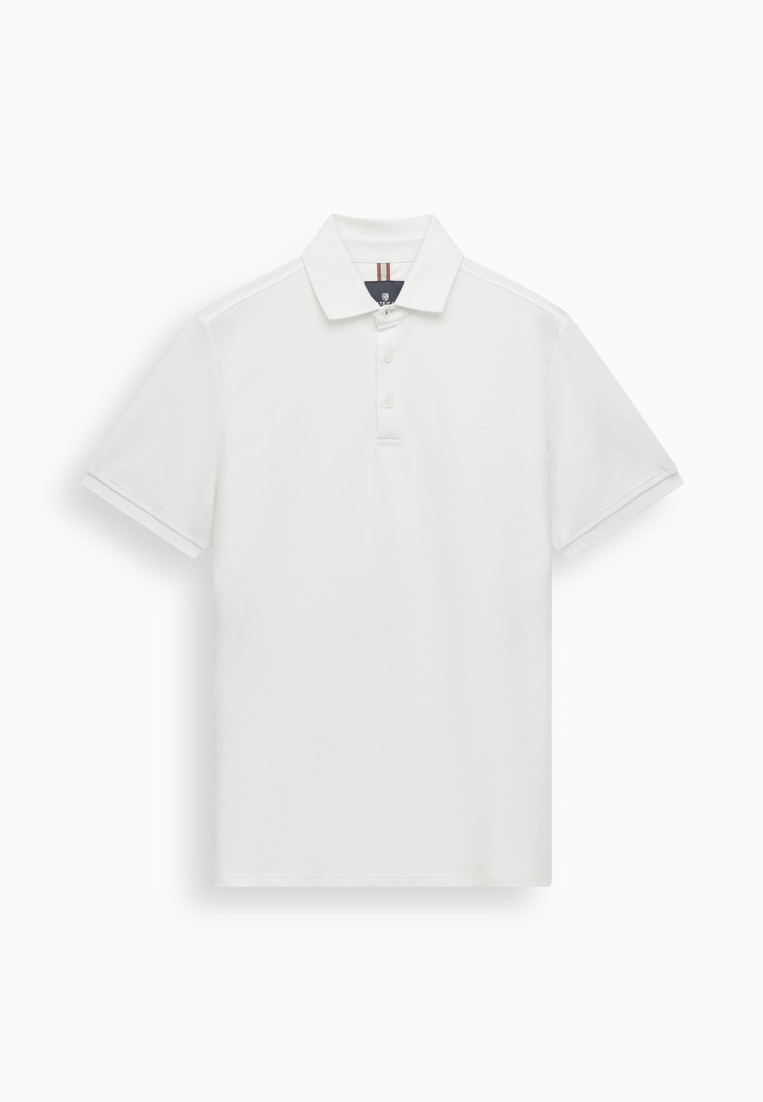 Polo piqué uni stretch - wit