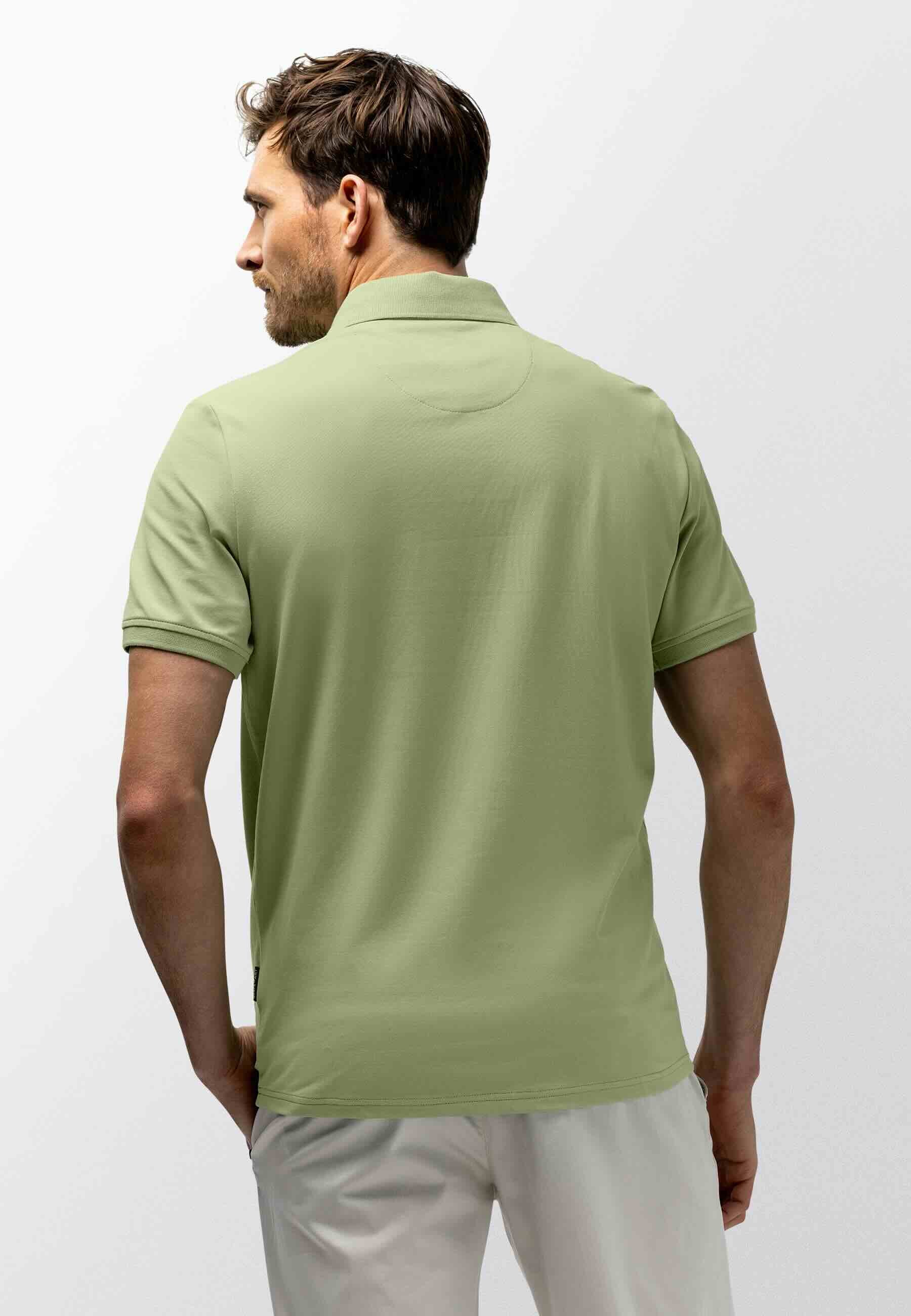 Polo piqué uni stretch - groen